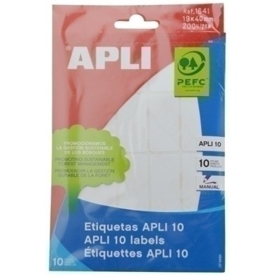 01641-ETIQ.MAN.BOLSA APLI 01641 10h 19x40 precio por 10 unidades