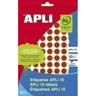02732-ETIQ.MAN.BOLSA APLI 02732 CL.ROJO RD.Ø10 precio por 10 unidades