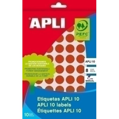 02756-ETIQ.MAN.BOLSA APLI 02756 CL.ROJO 25x40 precio por 10 unidades