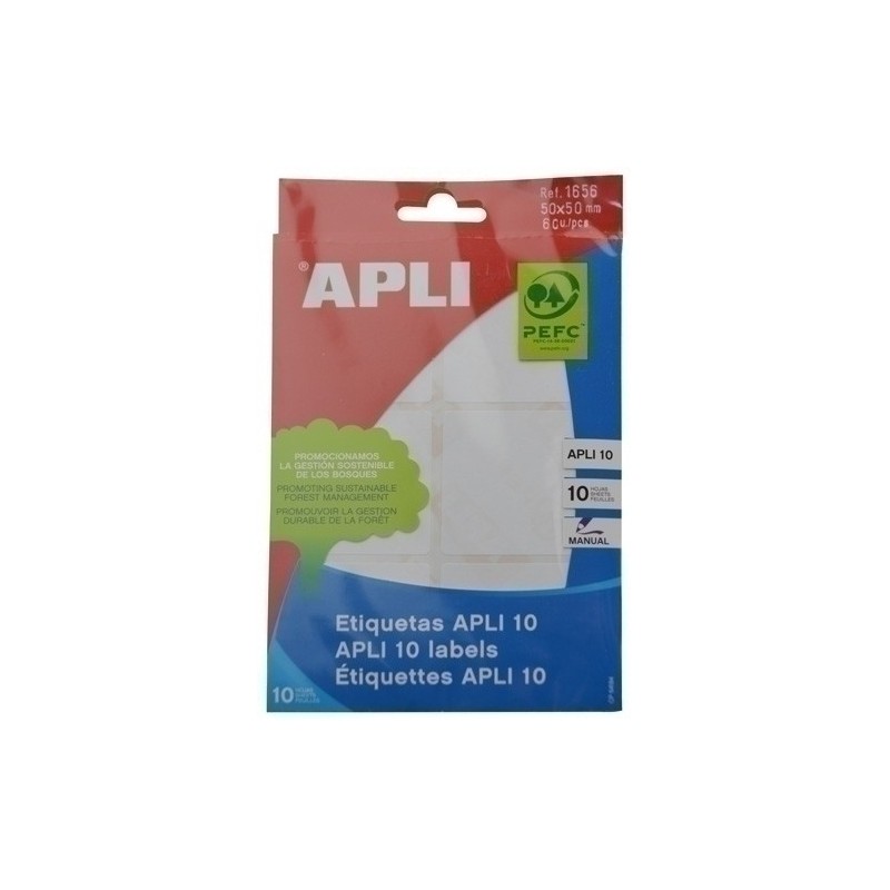 01656-ETIQ.MAN.BOLSA APLI 01656 10h 50x50 precio por 10 unidades