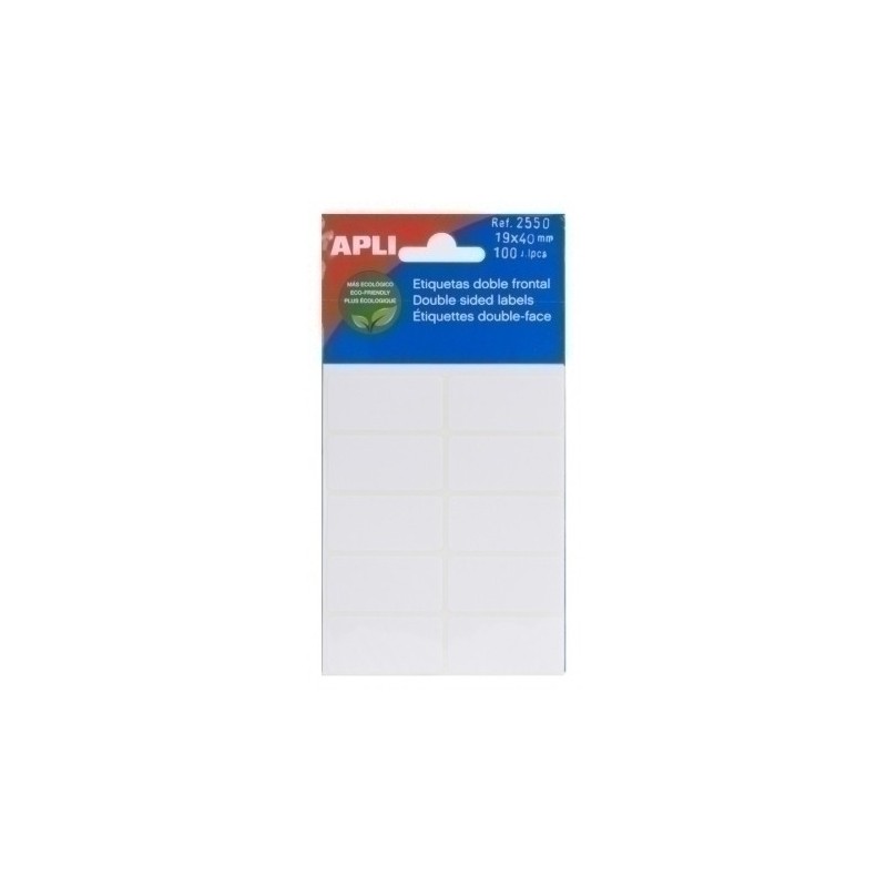 02550-ETIQ.MAN.BOLSA APLI 02550 DBL.FRT.19x40 precio por 10 unidades