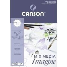 C200006009-BLOC DIBUJO CANSON IMAGINE ENCOL. A5 200 precio por 1 unidades