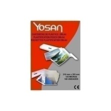 0101DIN25-FUNDA PLASTIF. YOSAN A4 125µ P/100 precio por 1 unidades