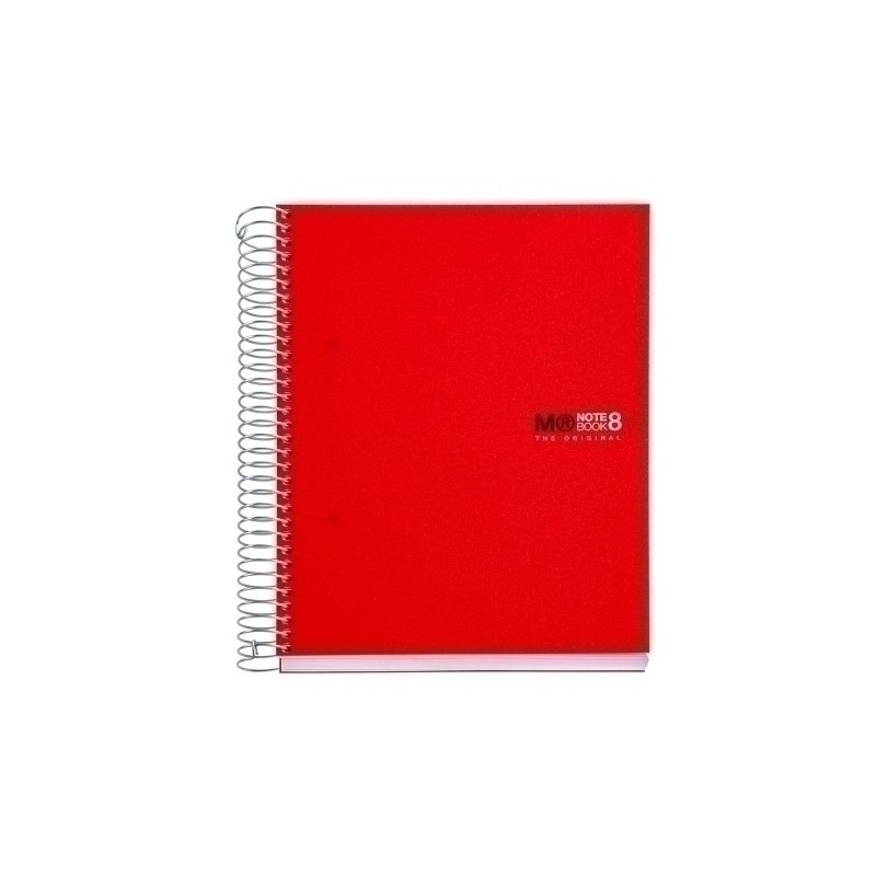 MR42003-BLOCK MR NB-8 mic.PP A5 200h CD.5 ROJO precio por 5 unidades