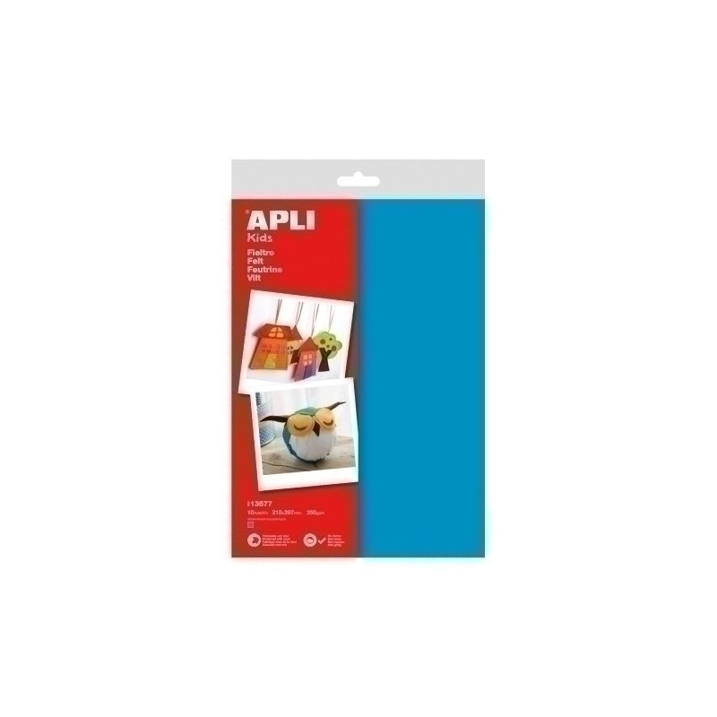 13577-FIELTRO APLI A4 AZUL precio por 10 unidades