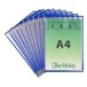 114001-FUNDA TARIFOLD C/PIV. A4 c/MARCO AZ P/10 precio por 1 unidades