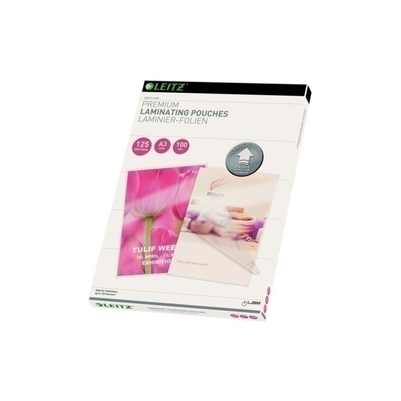 74880000-FUNDA PLASTIF. LEITZ A3 125µ P/100 precio por 1 unidades