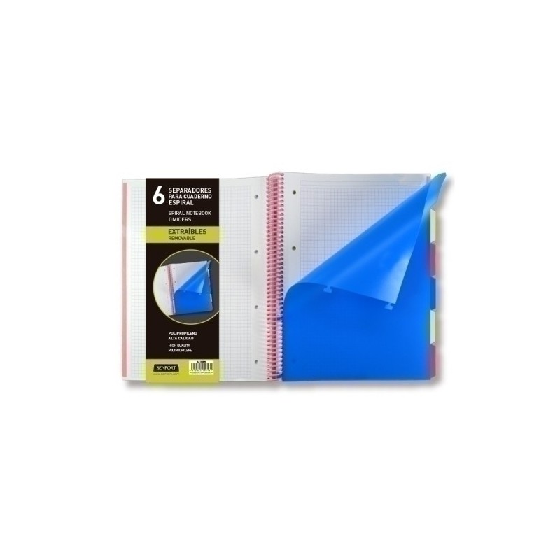 302090-SEPARADORES SENFORT DYNAMIC EXTRA.PP A4 precio por 5 unidades
