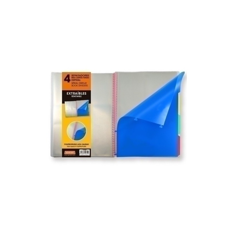 302120-SEPARADORES SENFORT DYNAMIC EXTRA.PP A4 precio por 6 unidades