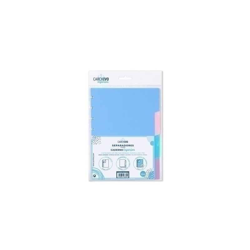 66115099-SEPARADORES CARCHIVO INGENIOX PP A5 4 ps precio por 10 unidades
