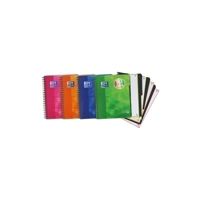 400027277-BLOCK OXF. EU.BOOK 4 A4 120h CD.5 COL.(4 precio por 5 unidades