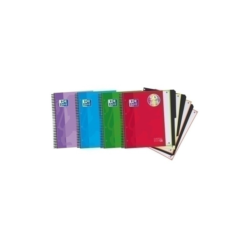 400027275-BLOCK OXF. EU.BOOK 4 A4 120h CD.5 COL.(4 precio por 5 unidades