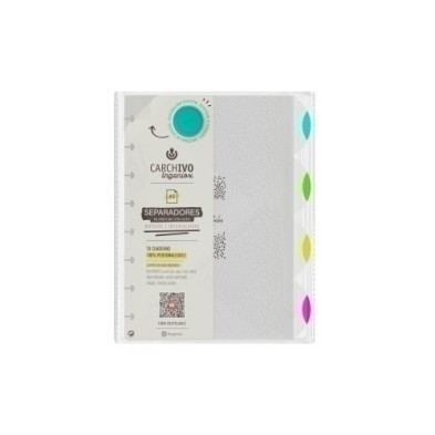 66115199-SEPARADORES CARCHIVO INGENIOX NEON PP A5 precio por 10 unidades