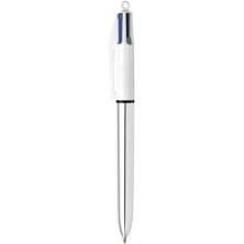 982873-BOLIGRAFO 4 COL.BIC SHINE SILVER precio por 12 unidades