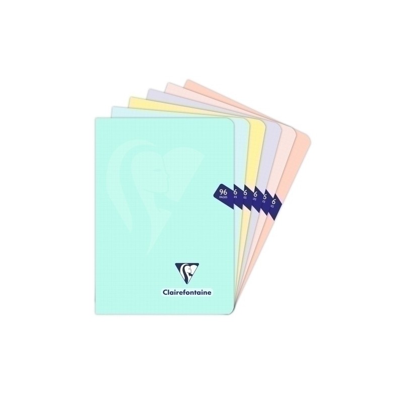 308682C-LIBRETA CLAIRE. PP A5 48 HJS.5x5 PASTEL precio por 10 unidades