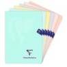 308682C-LIBRETA CLAIRE. PP A5 48 HJS.5x5 PASTEL precio por 10 unidades