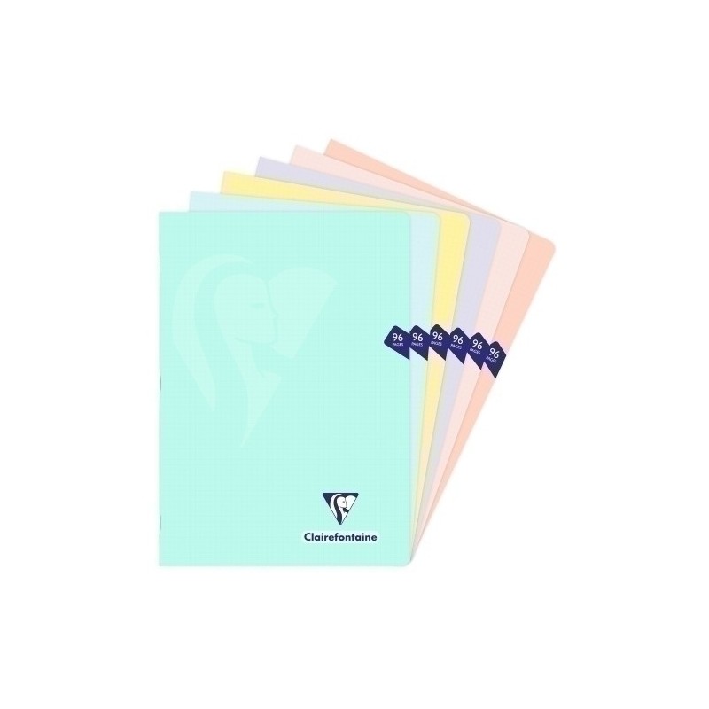 308162C-LIBRETA CLAIRE. PP A4 48 HJS.5X5 PASTEL precio por 10 unidades