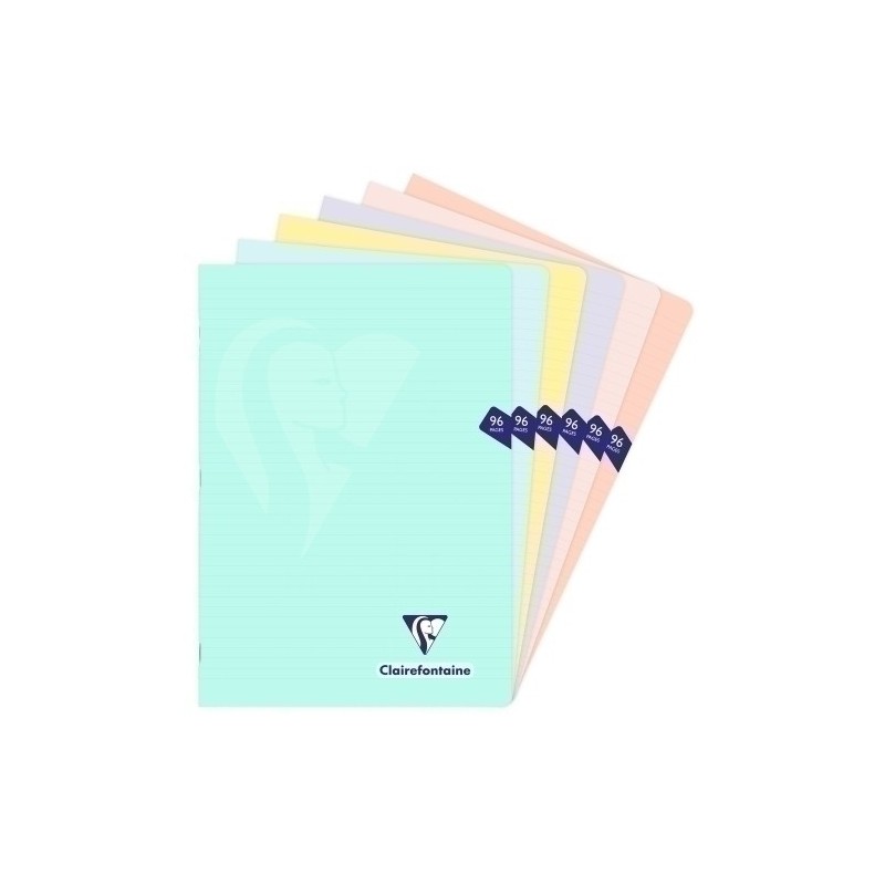 308166C-LIBRETA CLAIRE. PP A4 48 HJS.HRZ PASTEL precio por 10 unidades