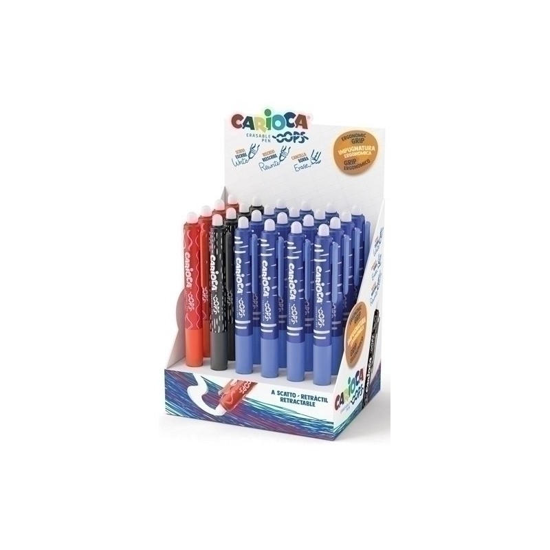 43044-BOLIGRAFO CARIOCA OOPS RET.BORRABLE E.24 precio por 1 unidades