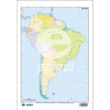 C549-MAPA MUDO EDG.COLOR POLIT. AMERICA SUR precio por 50 unidades