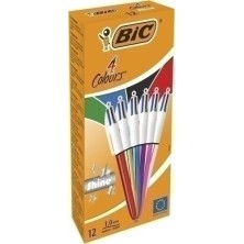 964775-BOLIGRAFO 4 COL.BIC SHINE SURT. precio por 12 unidades