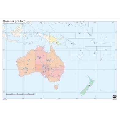 MM0137-MAPA MUDO ERIK COLOR POLITICO OCEANIA precio por 50 unidades