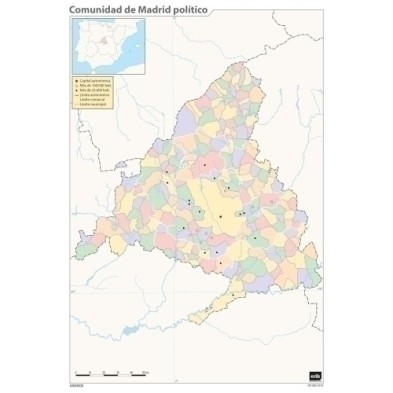 MM0140-MAPA MUDO ERIK COLOR POLITICO COM. MADRI precio por 50 unidades
