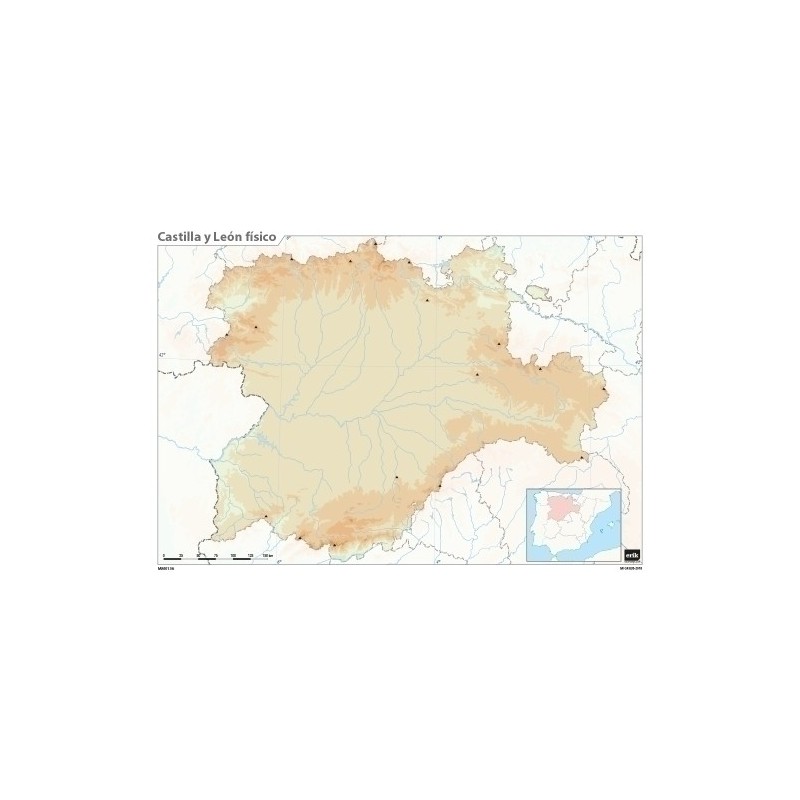 MM0144-MAPA MUDO ERIK COLOR FISICO CAST. LEON precio por 50 unidades
