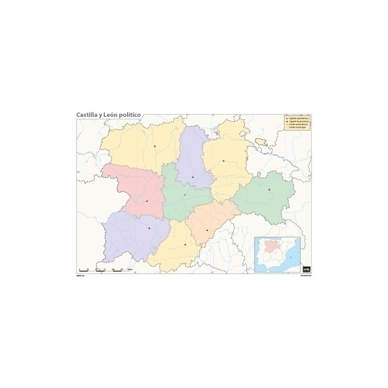 MM0141-MAPA MUDO ERIK COLOR POLITICO CAST. LEON precio por 50 unidades