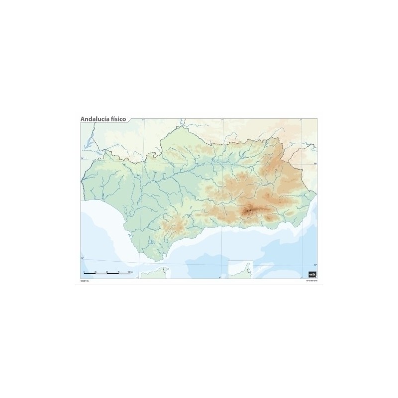 MM0136-MAPA MUDO ERIK COLOR FISICO ANDALUCIA precio por 50 unidades