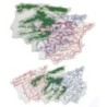 250G-PLANTILLAS FAIBO MAPA 22x18.5 F/P ESPAÑA precio por 25 unidades