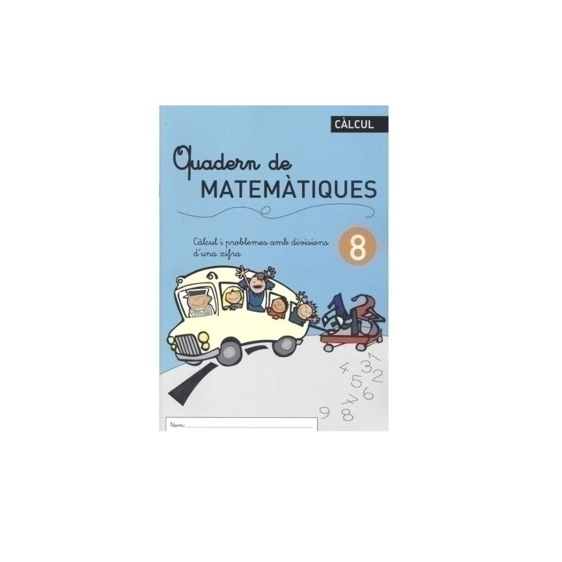 MAT.Nº8-CAT-CUADERNO REBOST (CAT) MATEMATIQUES 8 precio por 5 unidades