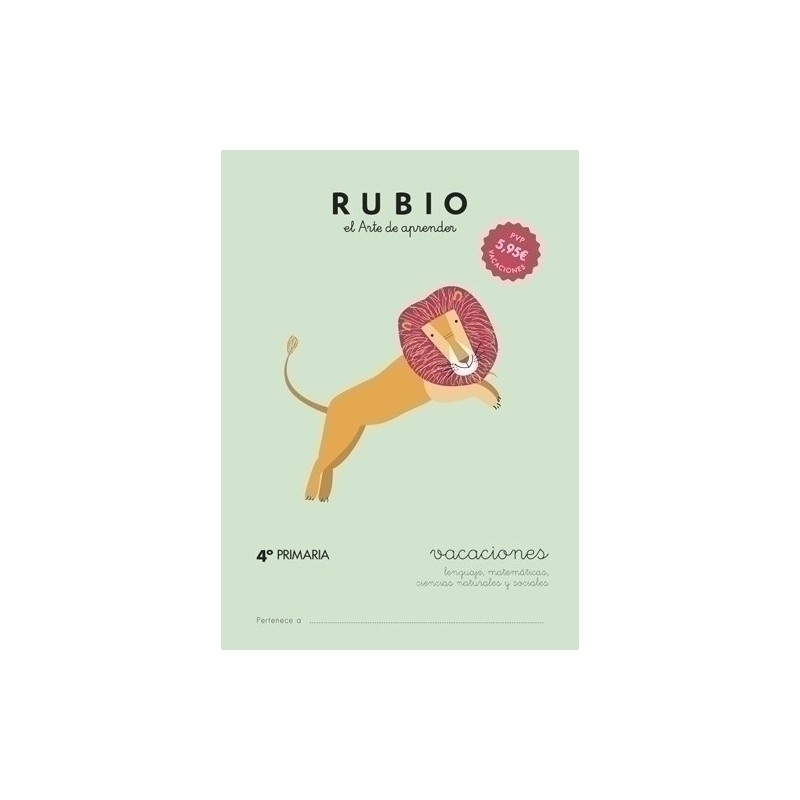 VAC4P-CUADERNO RUBIO A4 VACACIONES 4º PRIMARIA precio por 5 unidades