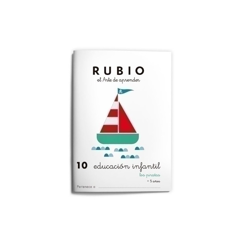 EI10-CUADERNO RUBIO A5 EDU. INF. 10 PIRATAS precio por 10 unidades