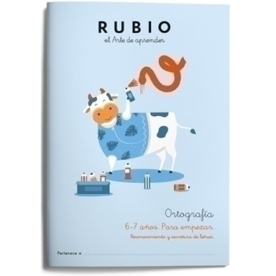 ORT1-CUADERNO RUBIO ORTOGRAFIA 1 6-7 AÑOS precio por 5 unidades