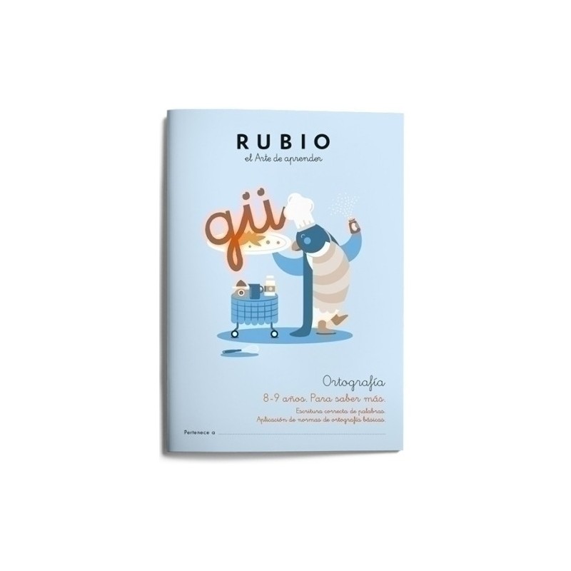 ORT4-CUADERNO RUBIO ORTOGRAFIA 4 8-9 AÑOS precio por 5 unidades