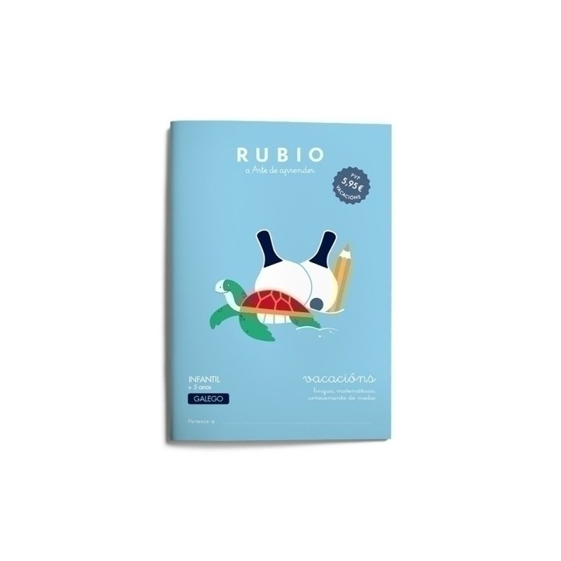 VAC3IG-CUADERNO RUBIO GAL.VACACIONS INF.+5 AÑOS precio por 5 unidades