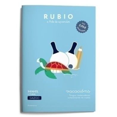 VAC3IG-CUADERNO RUBIO GAL.VACACIONS INF.+5 AÑOS precio por 5 unidades
