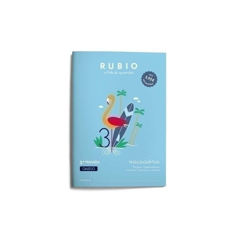 VAC3PG-CUADERNO RUBIO GAL.VACACIONS 3º PRIM. precio por 5 unidades