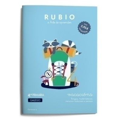 VAC4PG-CUADERNO RUBIO GAL.VACACIONS 4º PRIM. precio por 5 unidades