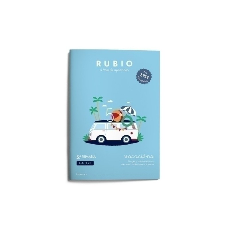 VAC5PG-CUADERNO RUBIO GAL.VACACIONS 5º PRIM. precio por 5 unidades