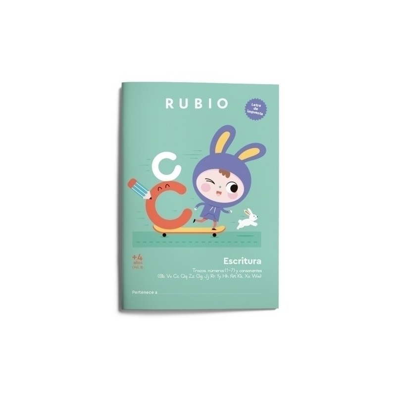 CIMP4_2-CUADERNO RUBIO A4 ESCRITURA IMPRENTA 4 precio por 1 unidades