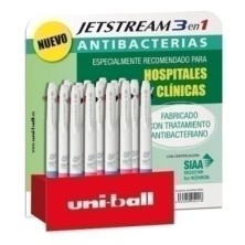 182634753-BOLI. UNI JETSTREAM 3 ANTIBAC. EXP.15 precio por 1 unidades