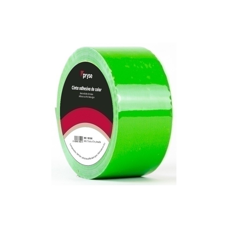 1854804-CINTA ADHESIVA PRYSE OPP 48x63 VERDE precio por 1 unidades