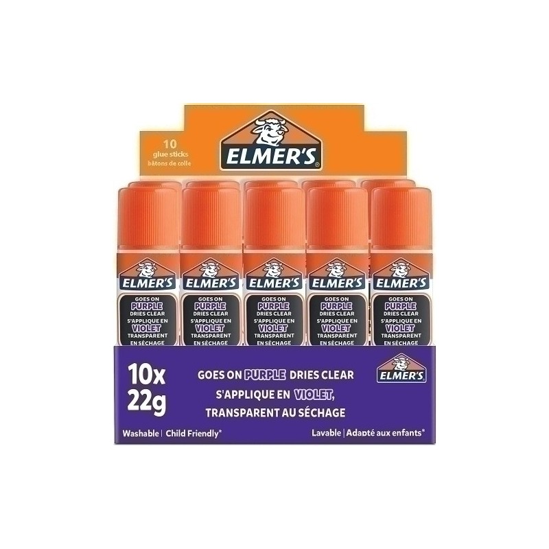 2136614-BARRA PEGAMENTO ELMER´S MORADO 22g precio por 10 unidades