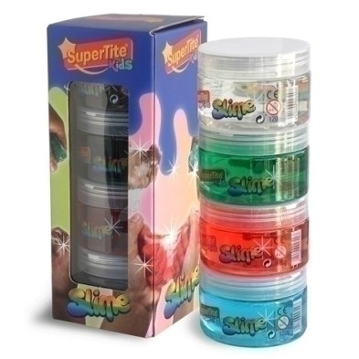 2799-JUEGO SUPERTITE SLIME TRANSPARENTE precio por 4 unidades