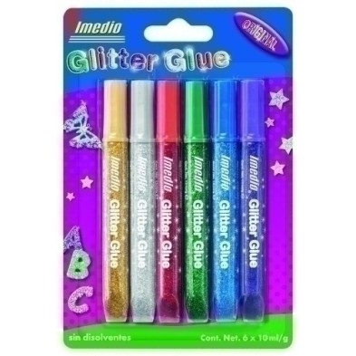 7001469-COLA GLITTER GLUE IMEDIO ORIGINAL B/6 precio por 10 unidades