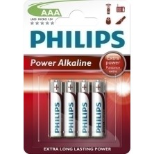 6590503-PILAS PHILIPS LR03 SUPER ALCALINA B/4 precio por 12 unidades