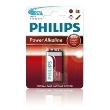 6590561-PILAS PHILIPS 6LR61 SUPER ALCALINA B/1 precio por 12 unidades