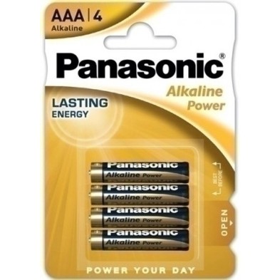 LR3/4BP AP-PILAS PANASONIC ALKALINE AAA LR03 B/4 precio por 1 unidades
